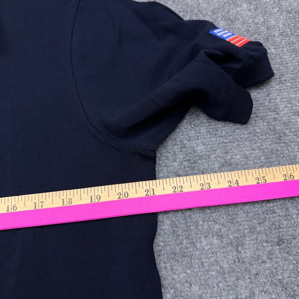 NEW Hermes Sellier Polo Shirt Men's Medium Navy Blue USEF Equestrian USA Team - Picture 8 of 11